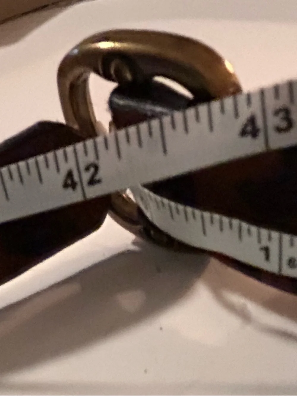 Coldwater Creek Leopard Haircalf Belt with Brass Buckle - Brown/Black - Picture 3 of 11